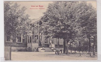 91314 Feldpost AK Gruss aus Haspe - Rheinischer Bahnhof 1916