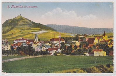 39682 Ak Böhmisch Kamnitz Ceská Kamenice - Totalansicht mit Schlossberg um 1920