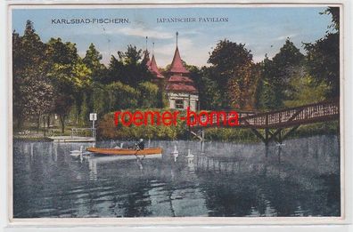 71395 Ak Karlsbad Fischern japanischer Pavillon 1929