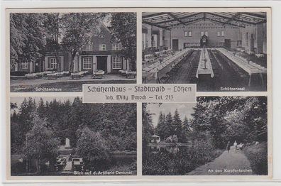 70606 Mehrbild Ak Lötzen Schützenhaus Stadtwald um 1940