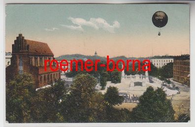 74150 Ak Bresalu Luftballon über Kaiser Wilhelm Denkmal 1909