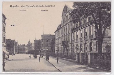 85581 Feldpost Ak Oppeln Opole kgl. Eisenbahn Betriebs Inspektion 1915