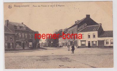 85379 Feldpost Ak Bourg Léopold Place des Princes et rue de la Régence 1917
