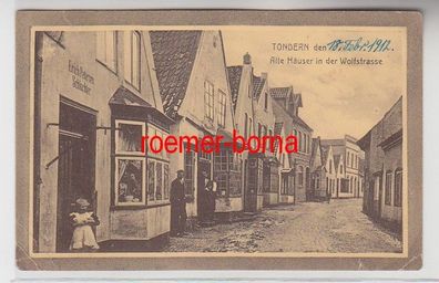 72650 Ak Tondern Tønder Dänemark Alte Häuser in der Wolfstrasse 1912