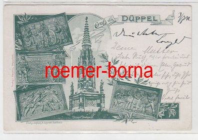73867 Ak Lithographie Gruss aus Düppel Dybbøl Dänemark 1902