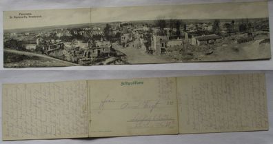91420 3fach Klapp Ak Panorama von Sainte-Marie-à-Py Frankreich 1915