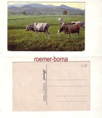 68958 Reklame Ak Gemix Qualitätsschokolade 'Kühe auf der Alm' um 1920