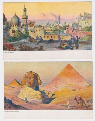 84295/2 Reklame Ak Weber's Carlsbader Kaffeebohnen, Bilder Kairo und Sphinx