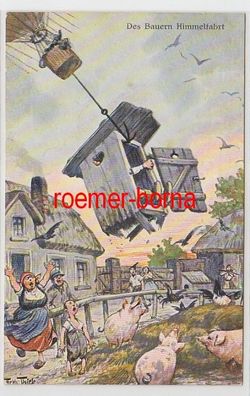 72144 Arthur Thiele Künstler Ak 'Des Bauern Himmelfahrt' 1911