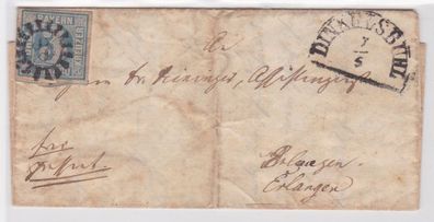 23351 seltener 3 Kreuzer Bayern Brief Stempel Dinkelsbühl 1860