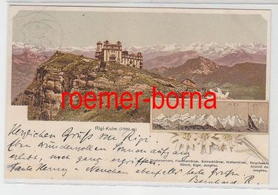 73936 Ak Lithographie Rigi-Kulm 1800 ü.M. Schweiz 1909