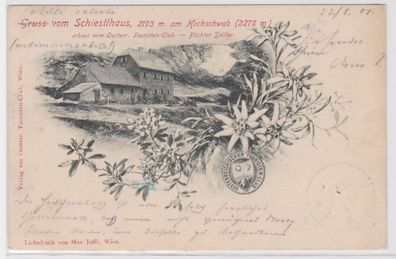 83157 Ak Gruss vom Schiestlhaus am Hochschwab in St. Ilgen 1901
