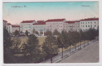 90438 Ak Landsberg an der Warthe Gorzów Wielkopolski Moltkeplatz 1912