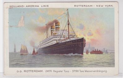 71804 AK Holland-Amerika Linie Rotterdam-New York, D.D. Rotterdam 1921