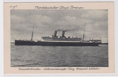 82922 Karte Salonpostdampfer 'Prinz Friedrich Wilhelm' 1914