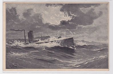 84157 Feldpost Ak Deutsche U-Boote vor Englands Küste 1916