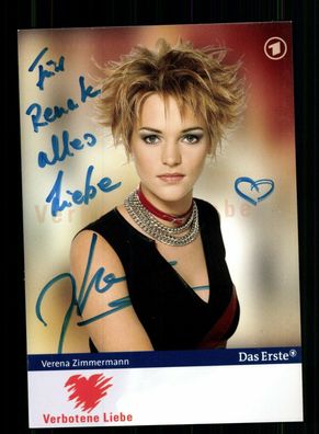 Verena Zimmermann Verbotene Liebe Autogrammkarte Original Signiert ## BC 172818