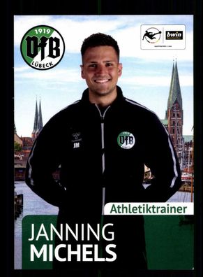 Janning Michels Autogrammkarte VFB Lübeck 2020-21 Original Signiert