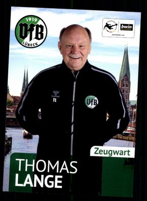 Thomas Lange Autogrammkarte VFB Lübeck 2020-21 Original Signiert