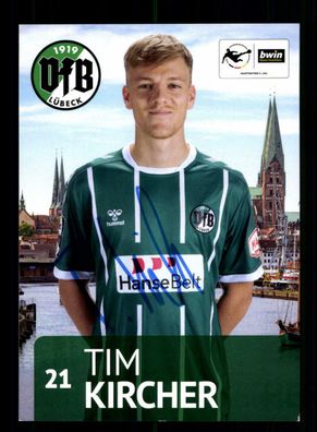 Tim Kircher Autogrammkarte VFB Lübeck 2020-21 Original Signiert