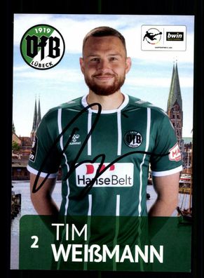 Tim Weißmann Autogrammkarte VFB Lübeck 2020-21 Original Signiert