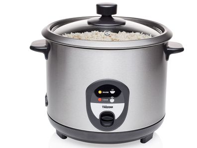 Elektrischer Reiskocher 1,5 Liter Edelstahl mit Warmhaltefunktion