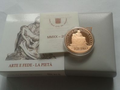 10 euro 2020 PP Vatikan Kunst und Glaube Michelangelo La Pieta Kupfermünze