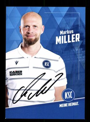Markus Miller Autogrammkarte Karlsruher SC 2020-21 Original Signiert
