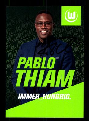 Pablo Thiam Autogrammkarte VfL Wolfsburg 2019-20 Original Signiert