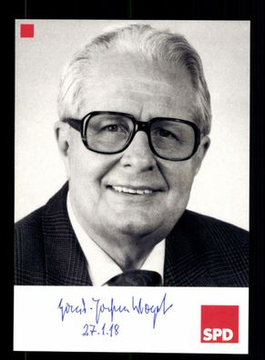 Hans Jochen Vogel (1926-2020) SPD Vorsitzender 1990-91 Original Sign# BC 174699