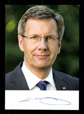 Christian Wulff Bundespräsident 2010-2012 Autogrammkarte Original Sig#BC 174847