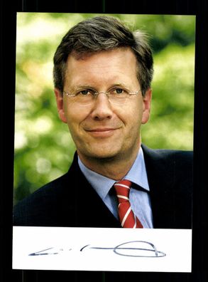 Christian Wulff Bundespräsident 2010-2012 Autogrammkarte Original Sig #BC 174850