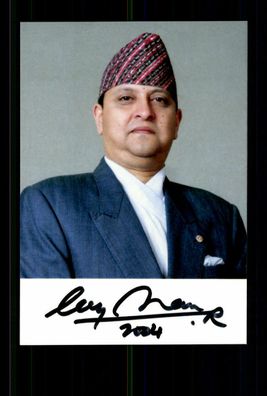 Gyanendra Bir Bikram Shah Dev König von Nepal 2007-08 Signiert # BC 174986