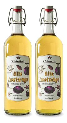 Raunikar - 2er Set Alte Zwetschge Schnaps 2x 1L (38% Vol)- [Enthält Sulfite]