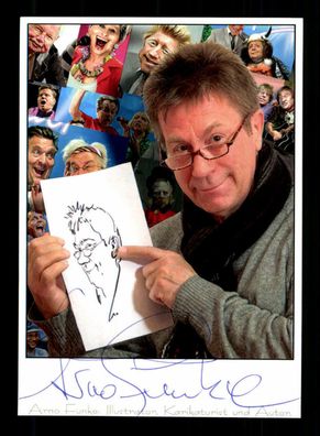 Arno Funke Dagobert Karikaturist Autogrammkarte Original Signiert ## BC 175390