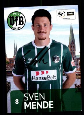 Sven Mende Autogrammkarte VFB Lübeck 2020-21 Original Signiert