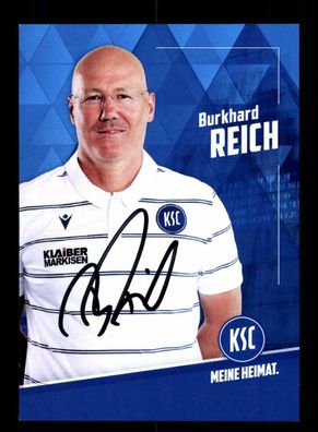 Burkhard Reich Autogrammkarte Karlsruher SC 2020-21 Original Signiert