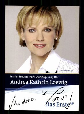 Andrea Kathrin Loewig In aller Freundschaft Autogrammkarte Original ## BC 174053