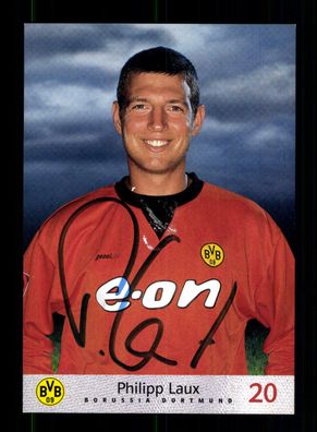 Philipp Laux Autogrammkarte Borussia Dortmund 2000-01 Original Signiert