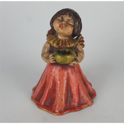 Singende Engel Figur Kerzenhalter Keramik Weihnachten H 14,5 cm