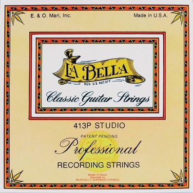 La Bella 413P Professional - Nylonsaiten für Konzertgitarre, polierte Bässe