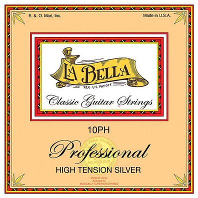 La Bella 10PH Professional, Nylonsaiten für Konzertgitarre, hard