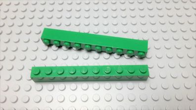 Lego 2 Basic Steine 1x10 hoch Grün 6111 Set 2162 7939 10268 4999