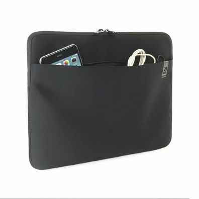 Notebook Sleeve Schwarz Neopren bis 39cm 15,4 Zoll MacBook Pro 15 Tasche