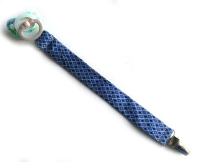 Schnullerkette Krawatte Miniblings Handarbeit Schnuller Clip Schnullerband blau