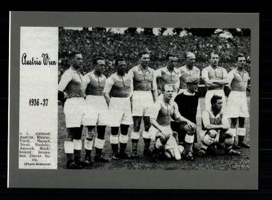 Austria Wien Mannschaftskarte 1936-37 TOP