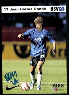 Jean Carlos Donde Autogrammkarte Hamburger SV 2004-05 Original Signiert + A 95944