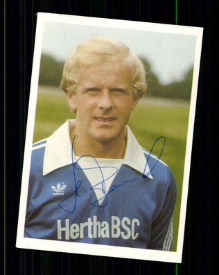 Holger Brück Hertha BSC Bergmann Sammelbild 1977-78 Original Signiert
