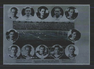 FC Bayern München Mannschaftskarte Deutscher Meister 1932