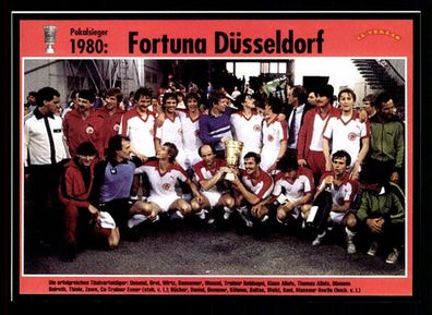 Fortuna Düsseldorf Mannschaftskarte DFB Pokalsieger 1980 TOP
